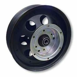 Wholesale ✔️ AZUSA 10" Steel Wheel, Black Oxide, With 5/8" ID Precision Bearing, Flanged Brake Drum 🥰