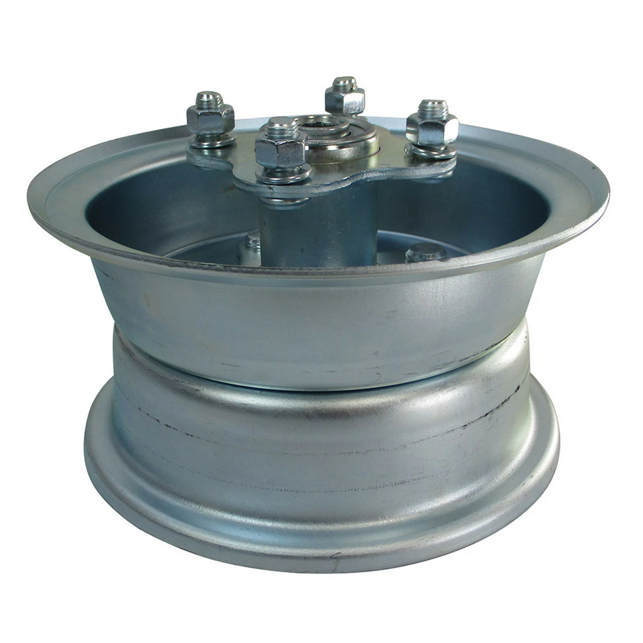 Budget π AZUSA 6" Wheel, Steel, Assembly With 5/8" BB Flanged Hub With Bolts, 4 1/4" Wide π 3 Budget π AZUSA 6" Wheel, Steel, Assembly With 5/8" BB Flanged Hub With Bolts, 4 1/4" Wide π - Image 2