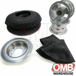 Best Sale ❤️ OMB Warehouse 5" Tri-Star Wheel Package - Universal Tire - 60 Tooth Sprocket 😉