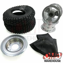 Best Sale 🧨 OMB Warehouse 6" Tri-Star Wheel Package - Studded Tire - 60 Tooth Sprocket ⌛