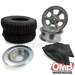 Buy 🤩 OMB Warehouse 8" Spinner Wheel Package - Studded Tire - 60 Tooth Sprocket ⌛