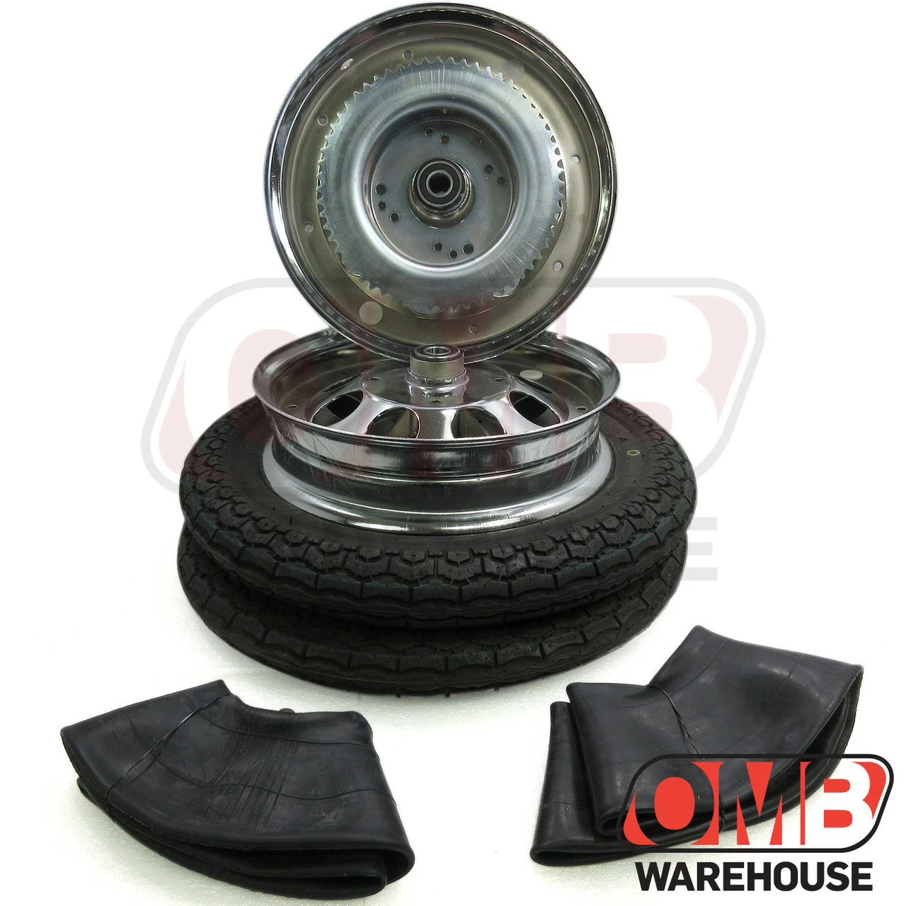 Promo 𧨠OMB Warehouse 10" Chrome Wheel Package - Universal Tire - 60 Tooth Sprocket π 2 Promo 𧨠OMB Warehouse 10" Chrome Wheel Package - Universal Tire - 60 Tooth Sprocket π